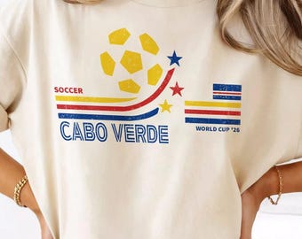 Retro Cabo Verde Soccer World 2026 Comfort Colors Shirt, 2026 Soccer Fan Shirt, Gift For Fan Fathers Day