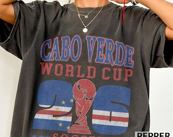Cabo Verde 2026 Soccer Comfort Colors Shirt, World Cup USA Canada Mexico Soccer Gift For Fan