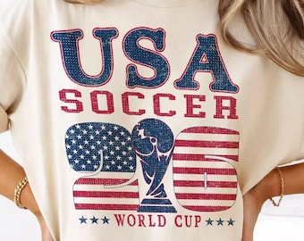 United States 2026 Soccer Comfort Colors Shirt, World Cup USA Canada Mexico Soccer Gift For Fan