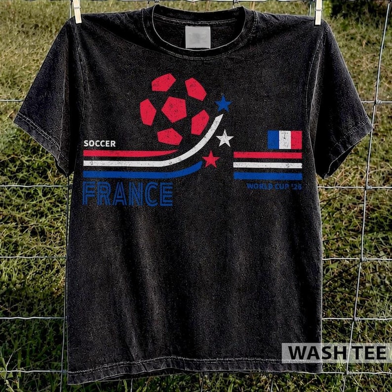 Retro France Soccer World 2026 Comfort Colors Shirt, 2026 Soccer Fan Shirt, Gift For Fan Fathers Day Bild 3