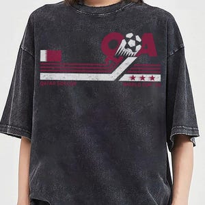 Qatar Soccer World Vintage Comfort Colors Shirt image 3