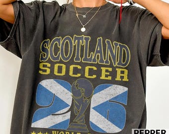 Scotland 2026 Soccer Comfort Colors Shirt, We'll Be Coming Shirt, World Cup USA Canada Mexico Soccer Gift For Fan