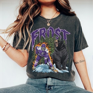 Minnesota Women Hockey Skull Vintage Comfort Colors Shirt Bild 5