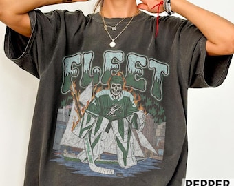 Boston Fleet Hockey Skull Vintage Shirt, Gift For Fan Hockey Game Day Unisex