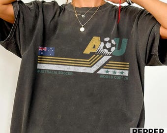 Australia Soccer World Vintage Comfort Colors Shirt