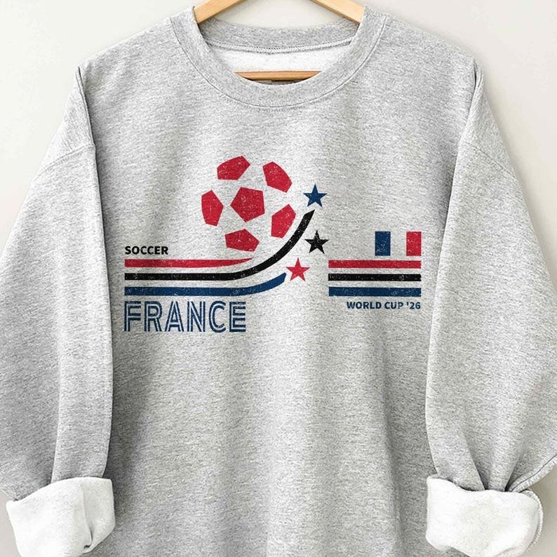 Retro France Soccer World 2026 Comfort Colors Shirt, 2026 Soccer Fan Shirt, Gift For Fan Fathers Day Bild 2
