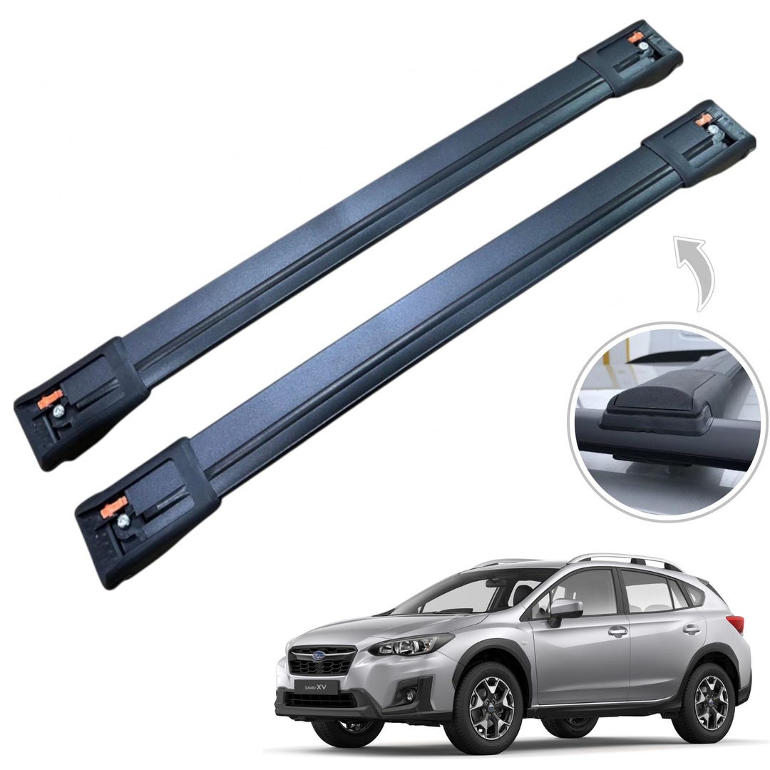 Subaru XV 2017-2022 Aerodynamic Roof Racks Cross Bars Black Set of 2 ...
