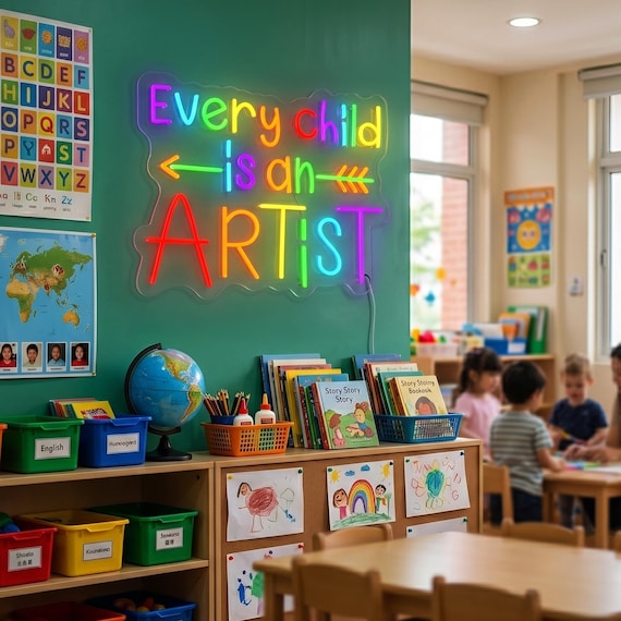 ネオン管 6本セット Buy Colorful Kids Room Neon Sign, Playroom Wall Decor, Every Child