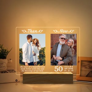 Regalo personalizado con luz de foto, regalo del día de San Valentín, regalo de aniversario para él o ella, regalo para parejas, regalo con foto personalizado, regalos de cumpleaños