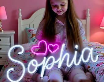 Neon Name Sign Custom,Personalized Neon Lights for Kids Bedroom & Nursery,Dorm Wall Decor,Birthday Gift,Teen Room Decor,Christmas Gift