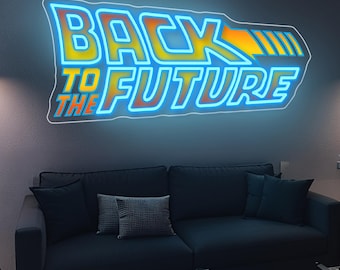 Back to the Future led-neonbord, aangepast neonfilmbord, film BTTF-lichtbord voor kunst aan de muur, gepersonaliseerd wanddecor, bardecor