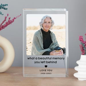 Photo Frame Memorial Plaque, In Loving Memory Gift, Memorial Picture Gift, Personalized Memorial Gift,  Sympathy Gift, Bereavement Gift