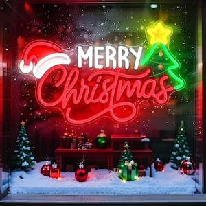 Frohe Weihnachten Leuchtreklame Benutzerdefinierte Weihnachtsdekor, LED-Weihnachtslichter Wohnkultur Wanddekor, Weihnachtsfeier Dekor, Weihnachtsverzierung