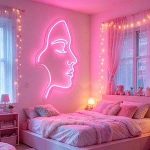 Female Silhouette Neon Sign - Etsy