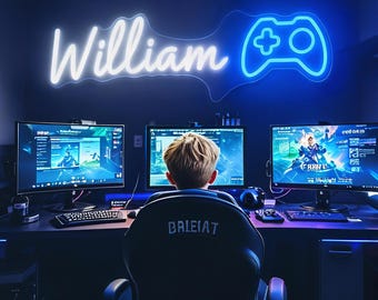 Custom Gamer Neon Sign, Gamer Tag Sign, Game Room Decor, Gaming Wall Art, Gaming Led Light, Gifts for Him,Kids, Personalized Christmas Gifts