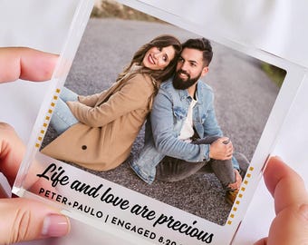 Custom Acrylic Photo Gift,Personalised Valentine&#39;s Day Gift for Him/Her,Anniversary Photo Keepsake, Wedding Gift for Couples