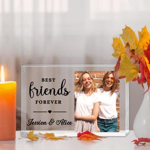 Best Friend Forever Custom PPhoto Frame Plaque, Soul Sisters Best Friend Photo Gift, Birthday Gift, Besties Gift For Her, Friendship Gift