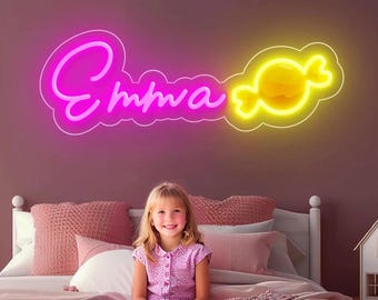 Custom Neon Name Sign, Neon Sign Bedroom, Teens Boys Room Decor Girls Bedroom Ideas, Gift for Kids, Dorm Decor, Birthday Christmas Gifts