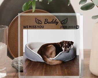 Personalized Pet Memorial Plaque: Custom Pet Photo Sympathy Gift