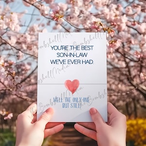 You are the best Schwiegersohn druckbare Karte für ihn für Schwiegersohn