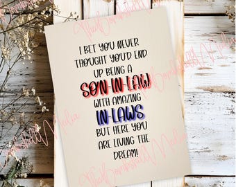 Editable Son-in-Law Card – Funny In-Law Printable – Templett Digital Download for Father’s Day or Holidays