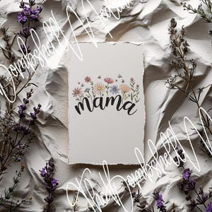 Plantilla de tarjeta floral editable para mamá para el Día de la Madre, descarga digital imprimible para mamá, tarjeta Templett personalizable, regalo de descarga instantánea