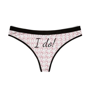 Bridal Thong Set, I Do Lingerie for Weddings, Women&#39;s Underwear, Romantic Bridal Shower Gift, Honeymoon Essentials, Bridal Party