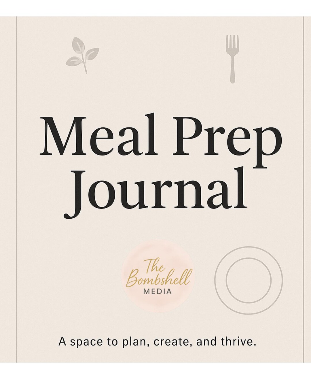 Printable Meal Prep Journal for Weekly Planning Digital Food Tracker