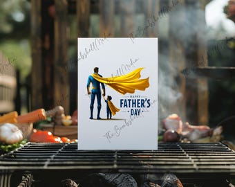 Tarjeta del Día del Padre para un Súper Papá: Regalo DIY para niños (Imprimible)