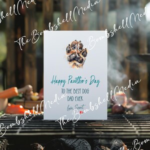 Carte imprimable Happy Pawther's Day pour les papas de chien, carte numérique modifiable de fête des pères d'animal de compagnie avec des instructions de personnalisation de Templett