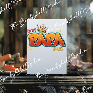 Best Papa Father’s Day Card Editable Template, Funny King Crown Papa Card, Printable Instant Download with Templett Access