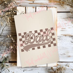 Retro Dad Vatertag Kartenvorlage, druckbare karierte Karte Download, Templett bearbeitbares Sofortgeschenk, cooler Vintage-Stil für Papa