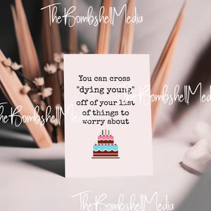 Funny Sarcastic Birthday Card: Cake Design (Digital Download)