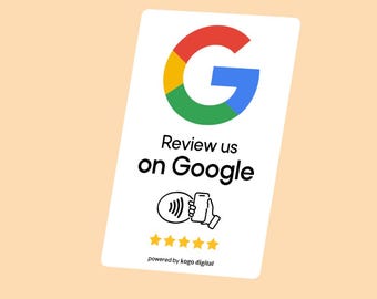 Tarjeta NFC de Google Review para empresas: toque para obtener reseñas instantáneas de 5 estrellas / Revisión de Google con un solo toque