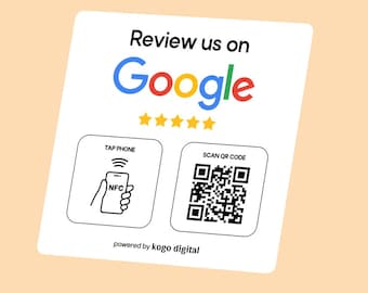 Płytka z recenzjami Google – NFC i kod QR, natychmiastowe 5-gwiazdkowe recenzje