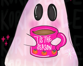 Ghost Coffee PNG | Halloween Digital Download