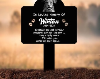 Custom Photo Dog Loss Memorial Stake, Personalized Pet Grave Marker, Photo Tribute Plaque for Bereaved Dog Owners, Dog Remembrance Decor