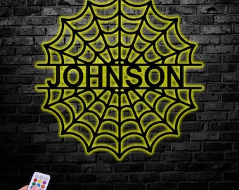 Custom Superhero Spider Name Sign, Personalized Spider Web Name Wall Art, Superhero Decor, Birthday Gift, Kids Christmas Gift
