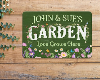 Custom Greenhouse Garden Metal Sign, Custom Hanging Garden Sign, Personalized Gardening Gift, Gardener Name Sign, Yard Decor
