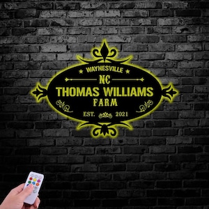 Metallschild Dekoratives Namensschild, personalisierter Split-Buchstabe Nachname, christliches Schild, Türschild für den Außenbereich, Einweihungsparty-Monogramm