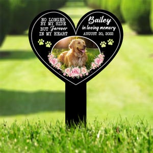 Custom Photo Grave Marker, Temporary Grave Marker With Photo, Outdoor Memorial Plaque, Sympathy Plaque, Remembrance Plaque