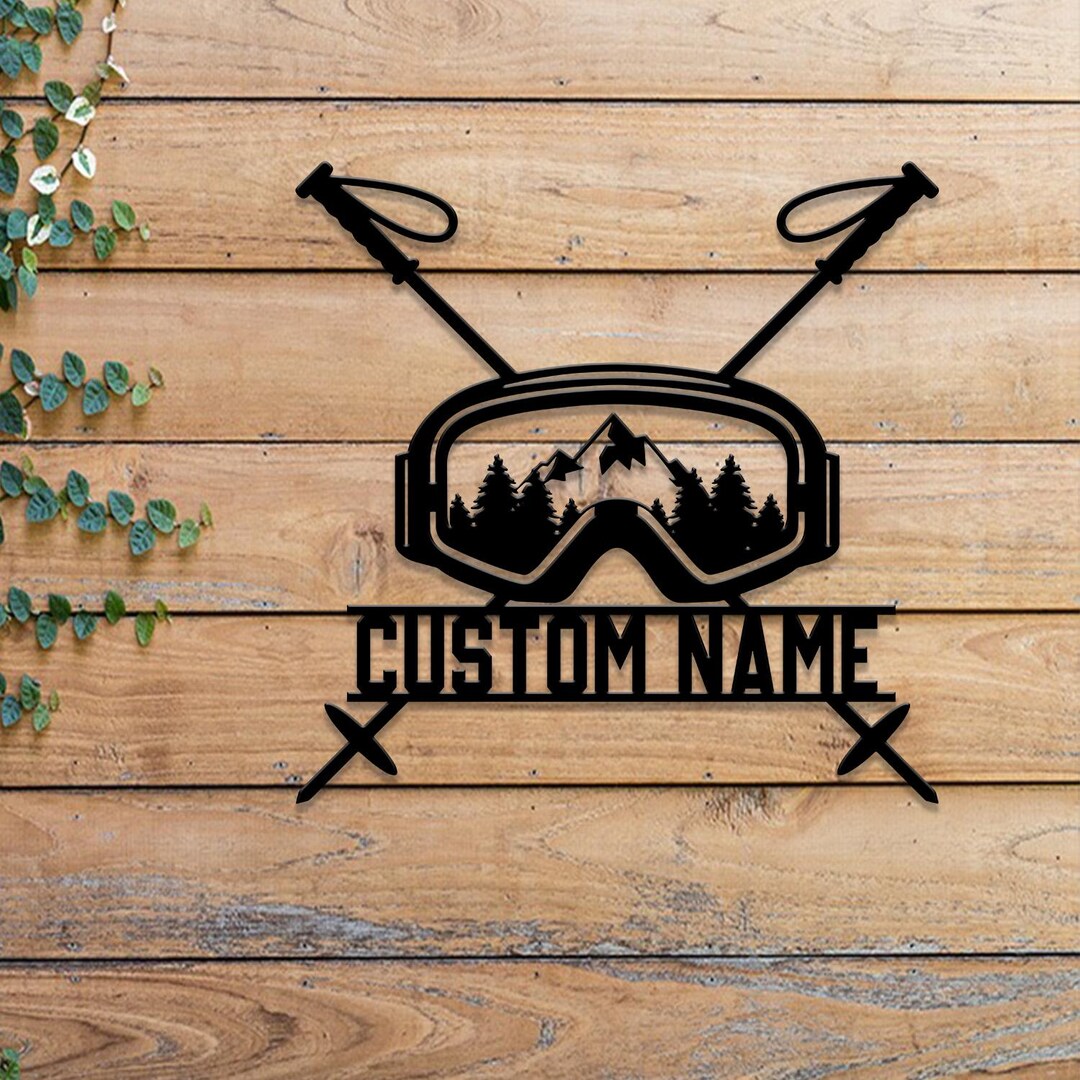Personalized Ski Trip Metal Wall Art With LED Lights, Custom Ski ...