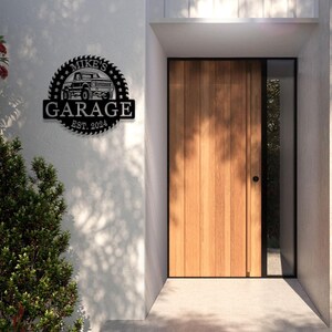 Custom Metal Truck Garage Sign With LED Light, Personalized Man Cave ...