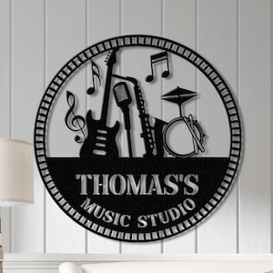 Benutzerdefiniertes Musikraumschild mit LED-Licht, Musikstudio-Wanddekor, Musikergeschenk, Cello- und Klavierinstrumentenkunst, Musiknotenschild für Musikliebhaber