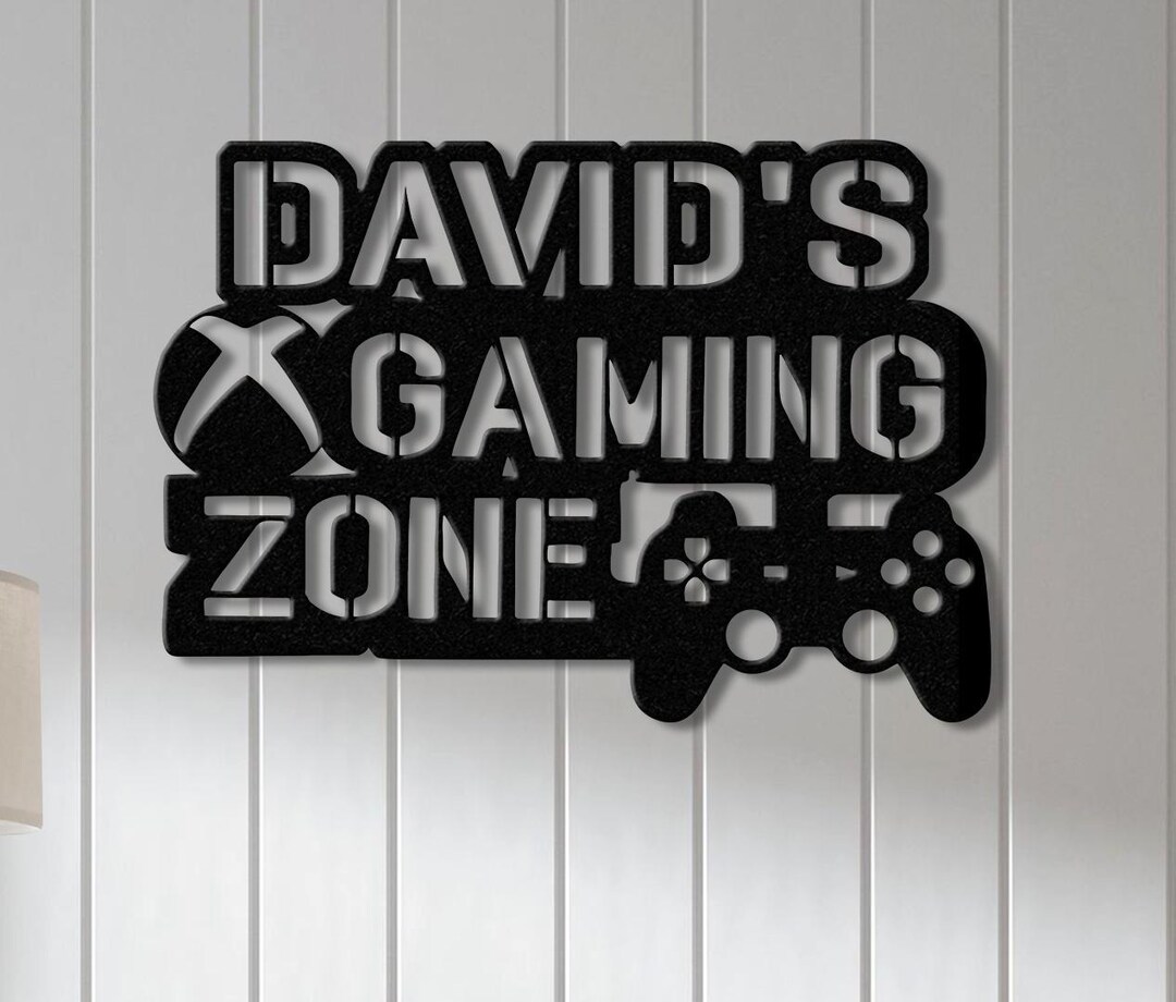Gamer Name Sign Personalized Gamer Name Sign - LED Video Game Controller Wall Art ...