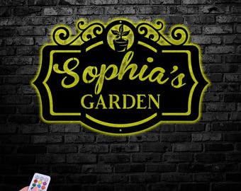Custom Metal Garden Decor, Gardener Name Sign, Personalized Garden Name Sign, Garden Wall Art, Yard Decor, Gardening Gifts for Dad