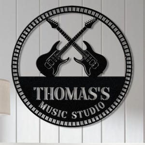 Custom Guitar Metal Wall Art With Led Lights, Personalized Guitar Metal Sign Music Room Decor, Guitarist Gift, Guitar Lover Gifts