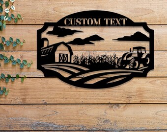 Personalized Metal Farm Sign – Weatherproof Barn or Ranch Decor for Indoor & Outdoor Use – Unique Farmer Gift, Christmas Farm Sign