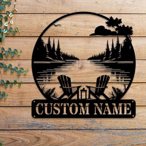 Custom Lakehouse Sign, Personalized Cabin Name Sign, Dad Gift, Lakehouse Decor, Family Name Sign, Outdoor Sign, Christmas Gift