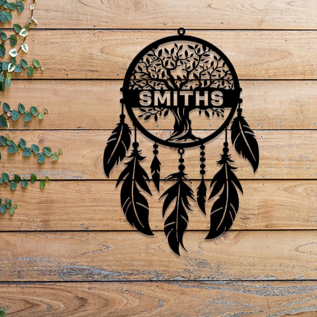 Custom Tree of Life Dream Catcher Metal Wall Art With Led Lights ...